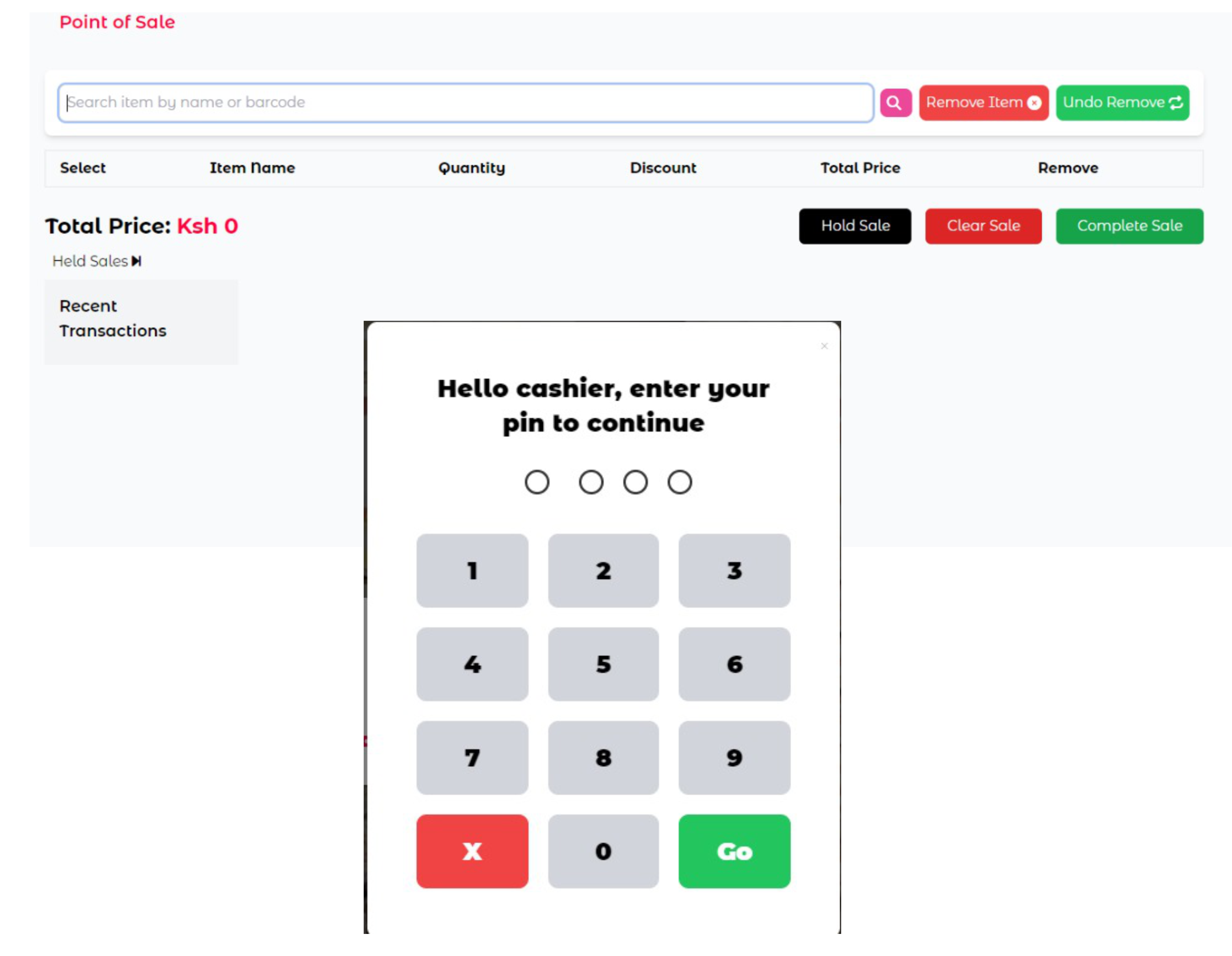 Point Of Sale System  (POS)